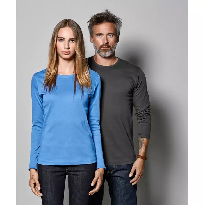 ID Identity Interlock långärmad T-shirt, Koksgrå, large image number 4