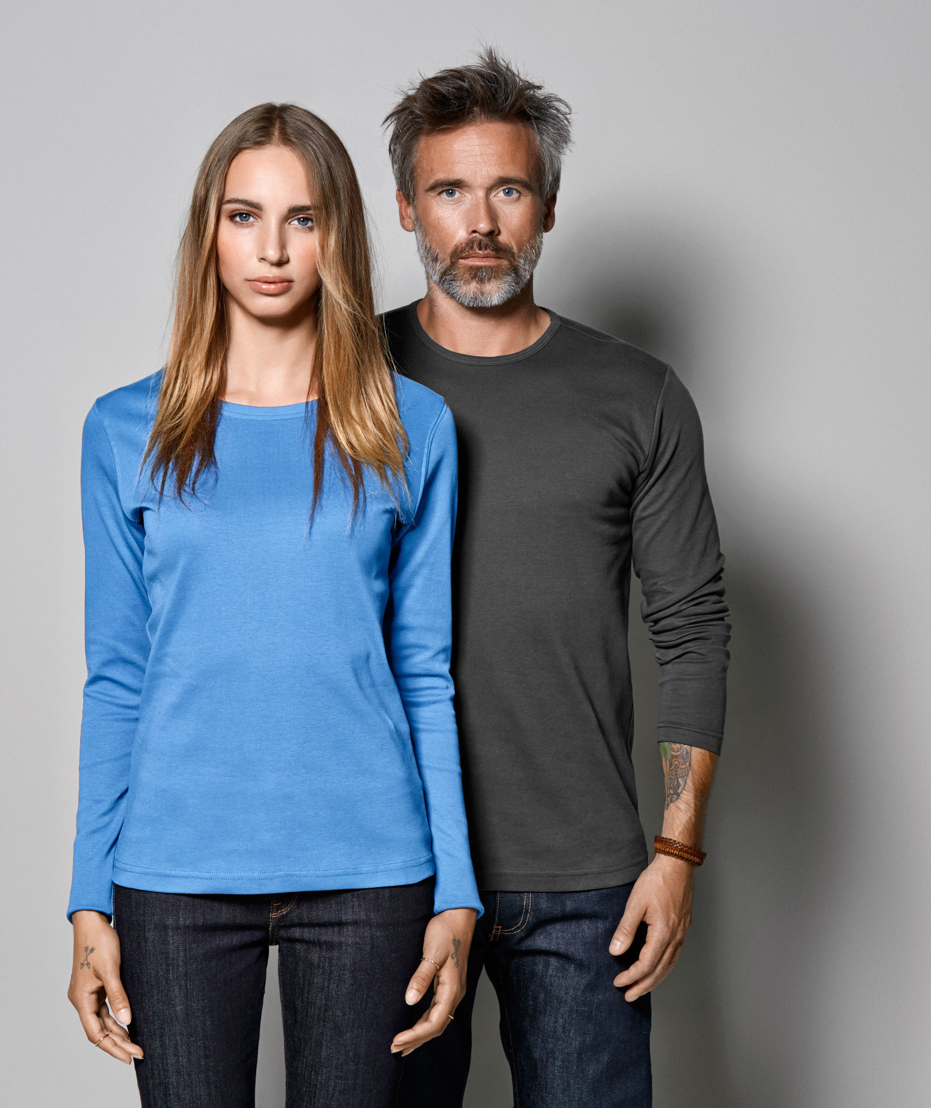 ID Identity Interlock l&aring;ng&auml;rmad T-shirt, Koksgr&aring;, large image number 4