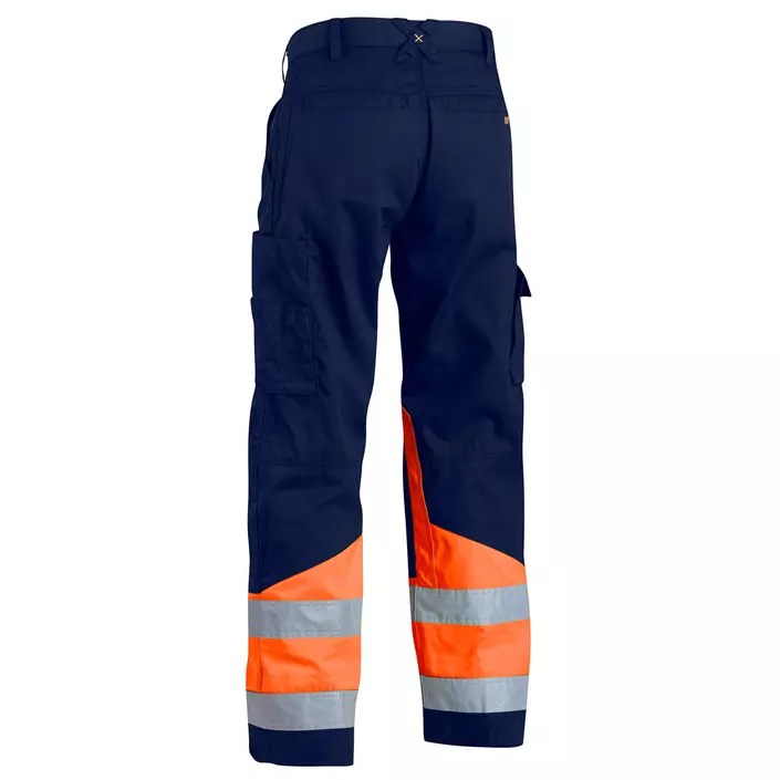 Blåkläder work trousers, Marine/Hi-Vis Orange, large image number 1