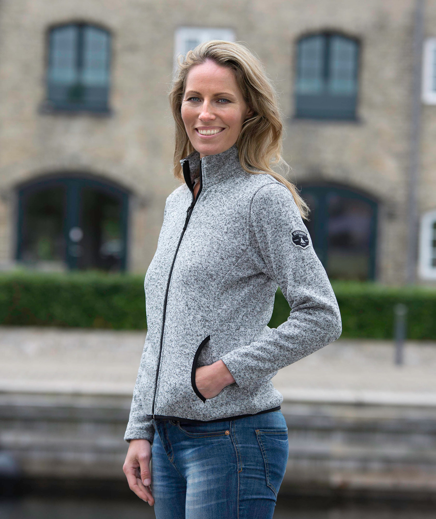 Matterhorn Almer strikket dame fleecejakke, Lysegr&aring;, large image number 5