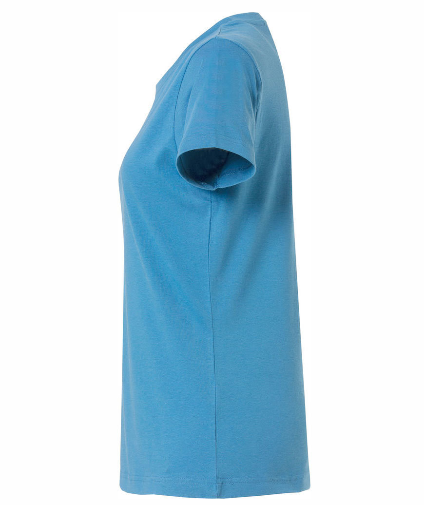 Clique Basic T-shirt dam, Turkos, large image number 2