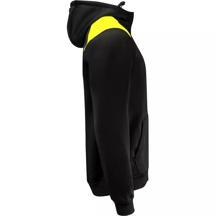ProJob hoodie med dragkedja 2133, Black/Yellow, large image number 2