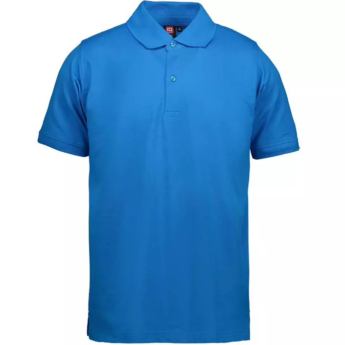 ID Pique Polo T-shirt, Turkis, large image number 0