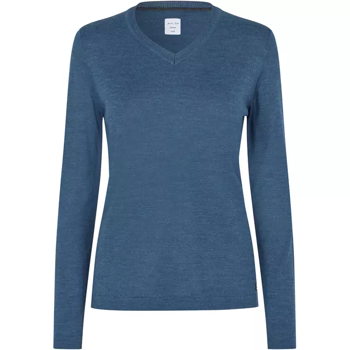Seven Seas Damen Strickpullover mit Wolle, Blau Melange, large image number 0