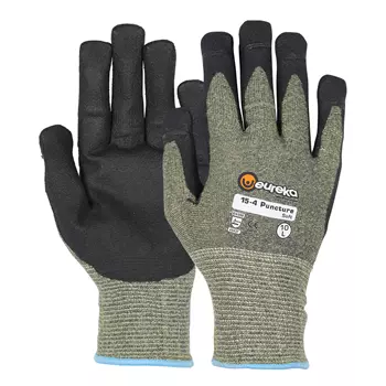 Eureka Puncture Soft steckerhemmende Handschuhe Cut F, Schwarz/Grün