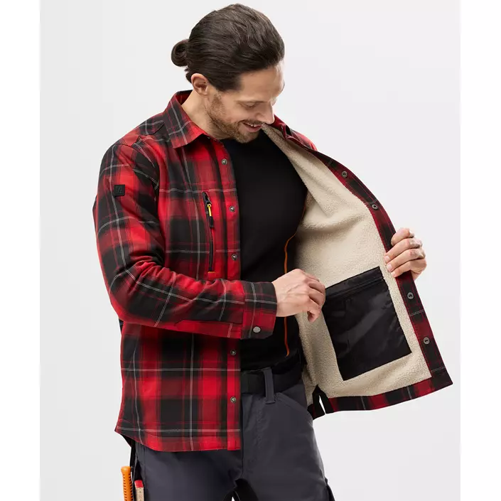 Snickers AllroundWork flannel skjortejakke 8522, Chili Red/Black, large image number 5