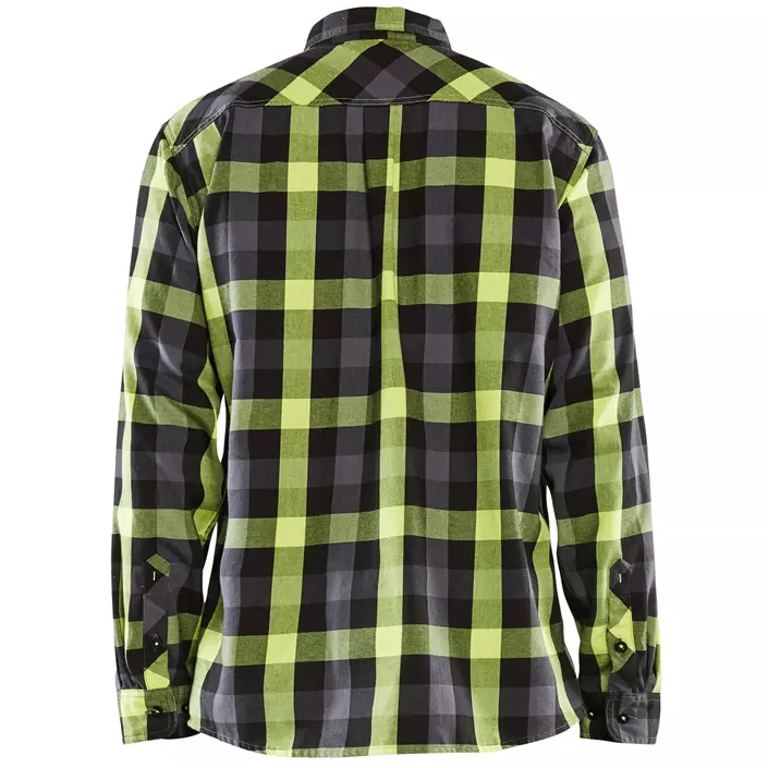 Blåkläder flannel skovmandsskjorte, Sort/Gul, large image number 1