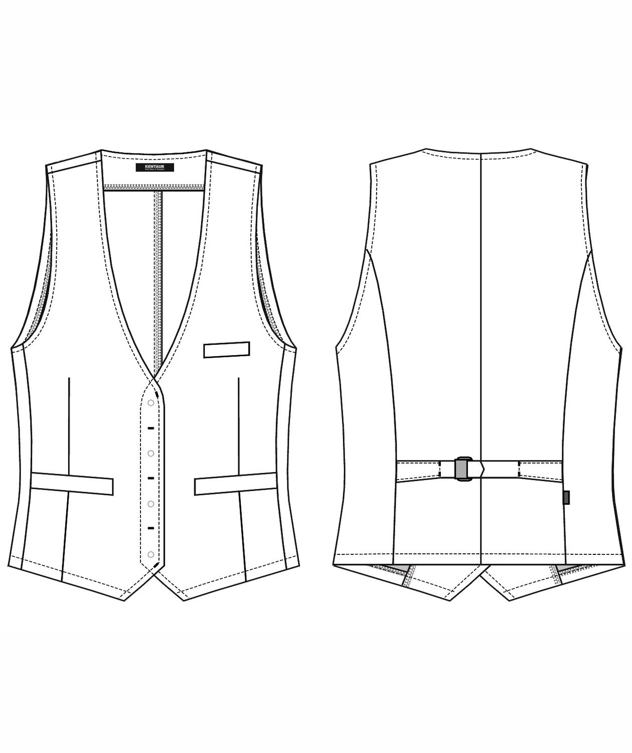 Kentaur dame tjenervest, Sort, large image number 3