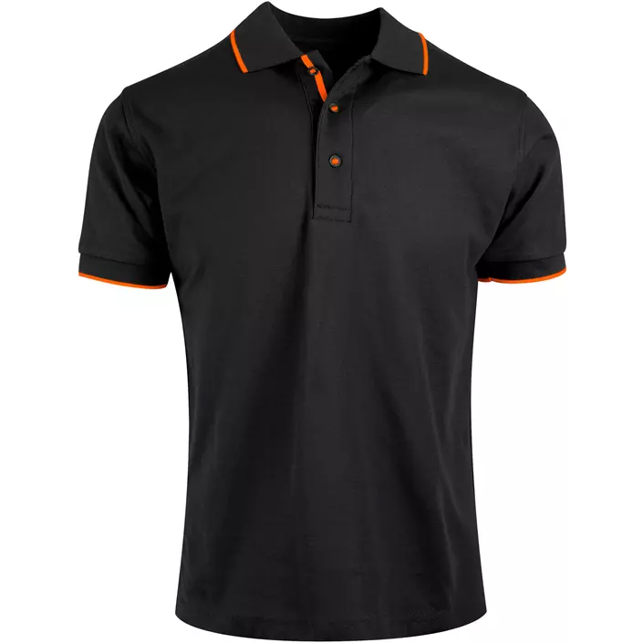 YOU Benidorm polo shirt, Black/Orange, large image number 0
