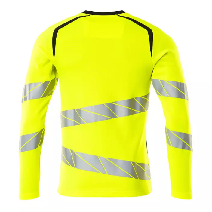 Mascot Accelerate Safe long-sleeved T-shirt, Hi-Vis Yellow/Dark Marine, large image number 1