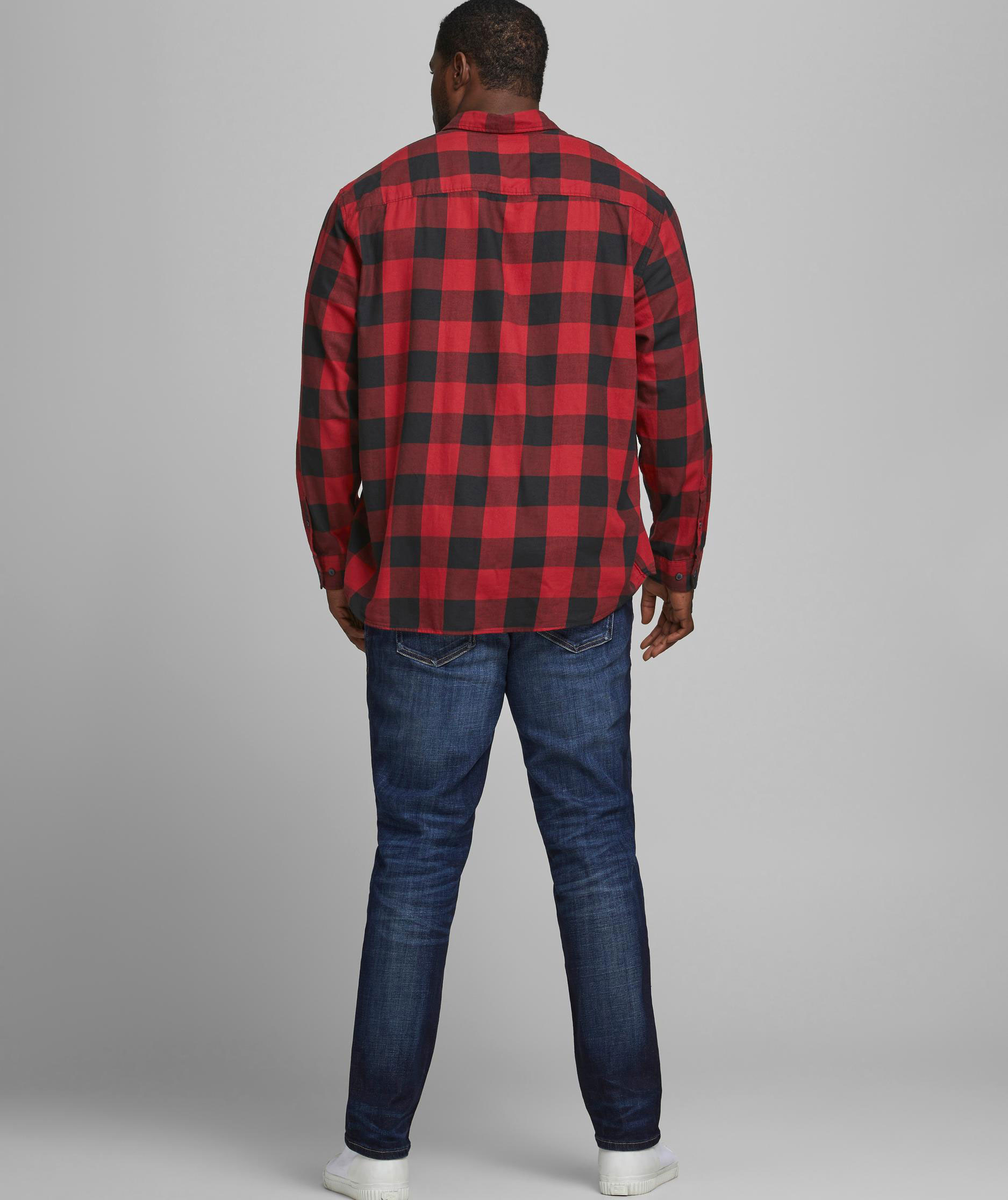 Jack & Jones JJEGINGHAM Plus Size Twill shirt, Brick Red, large image number 6