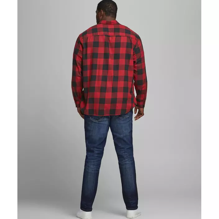 Jack & Jones JJEGINGHAM Plus Size Twill skjorte, Brick Red, large image number 6