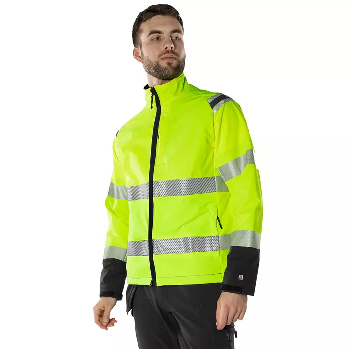 Fristads Green work jacket 4647 GSTP, Hi-vis Yellow/Black, large image number 1