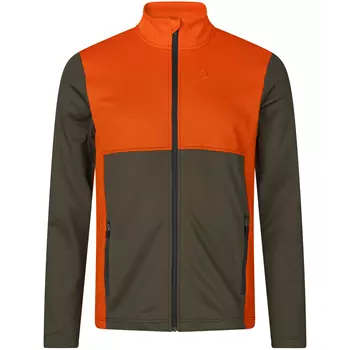 Seeland Elliot fleece jacket, Pine Green/Hi-Vis Orange