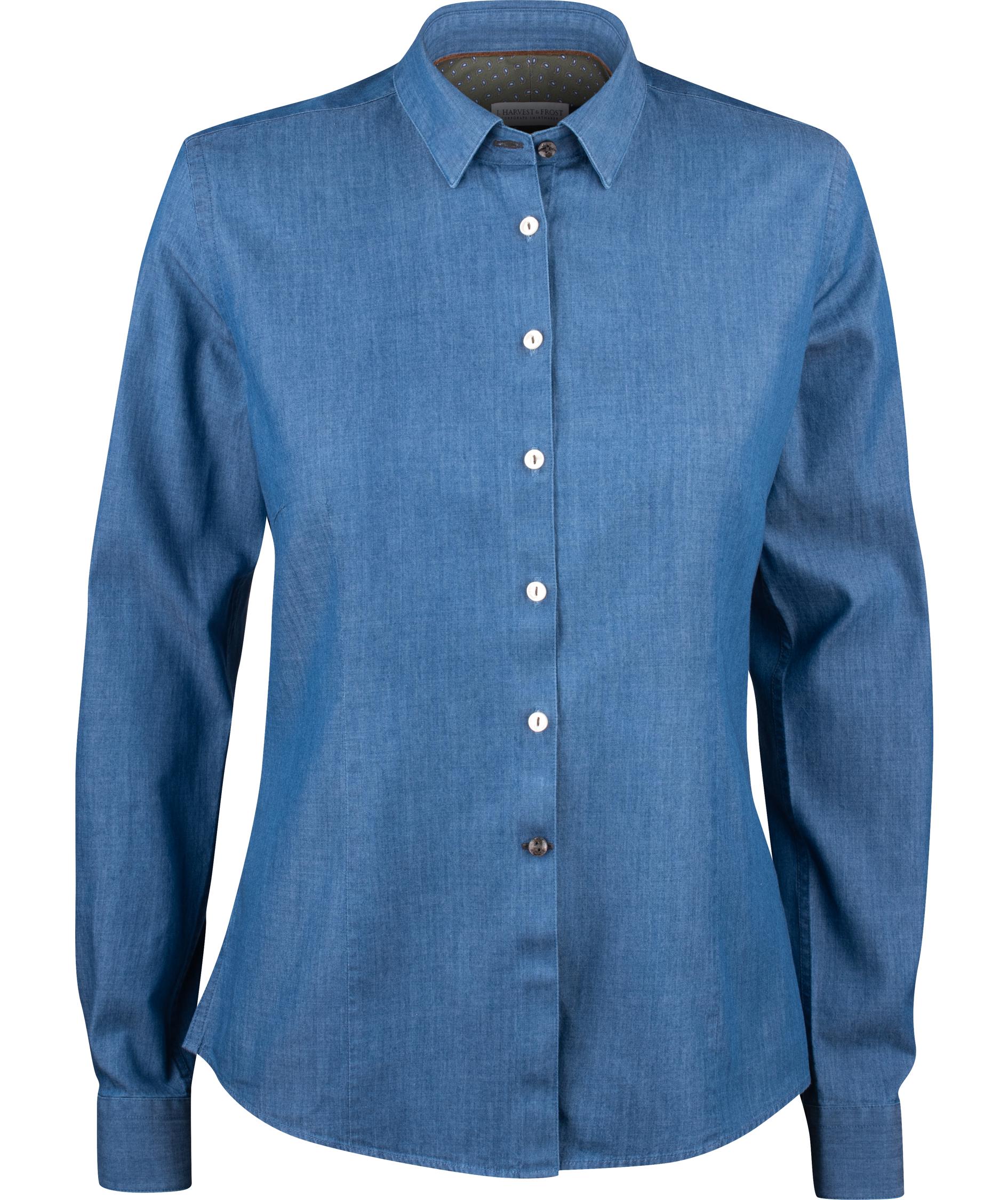 J. Harvest & Frost Indigo Bow 130 lady fit shirt, Indigo, large image number 0