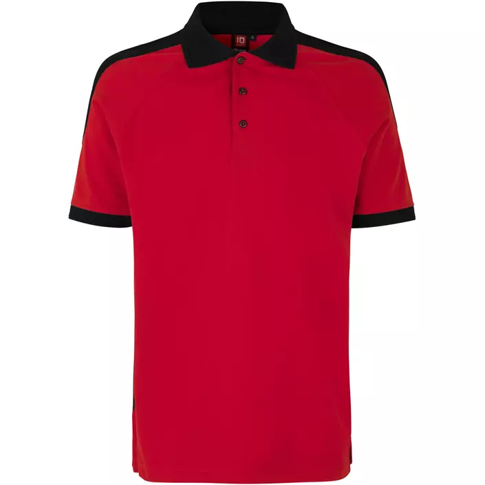 ID Pro Wear kontrast Polo T-shirt, Rød, large image number 0