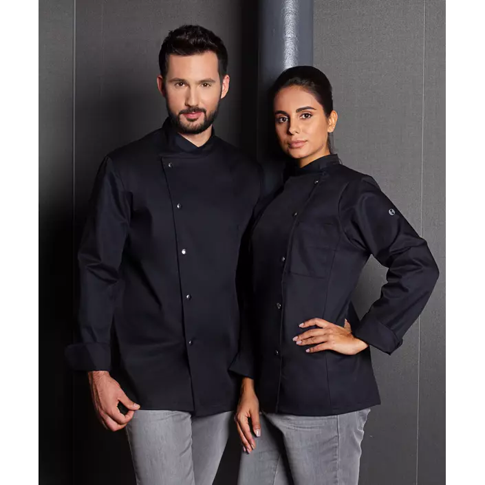 Karlowsky Lars chefs jacket, Black, large image number 2