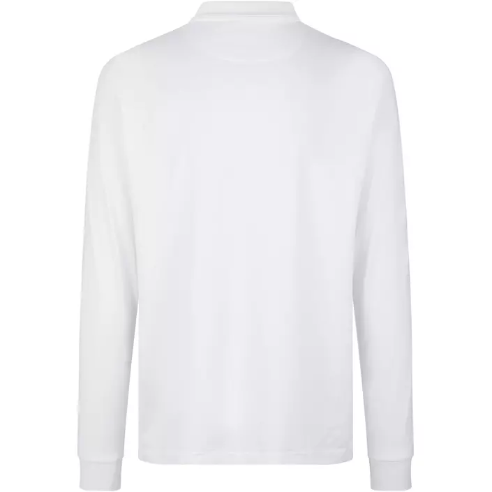 ID PRO Wear langermet Polo T-skjorte, Hvit, large image number 1