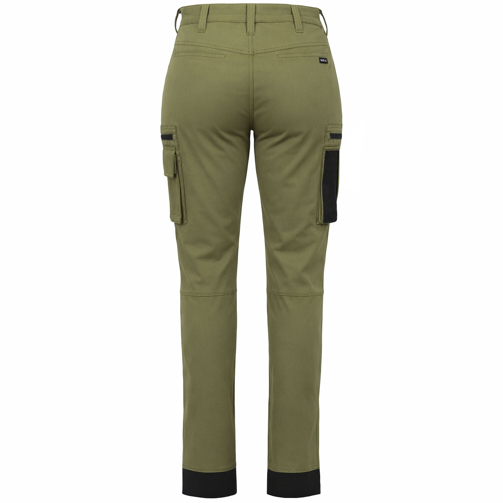 Worksafe dame servicebukser full stretch, Olive green, large image number 4