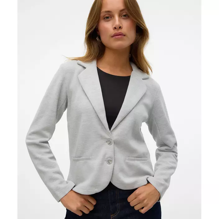 Vero Moda VMEMMA Regular Fit dameblazer, Light Grey Melange, large image number 4