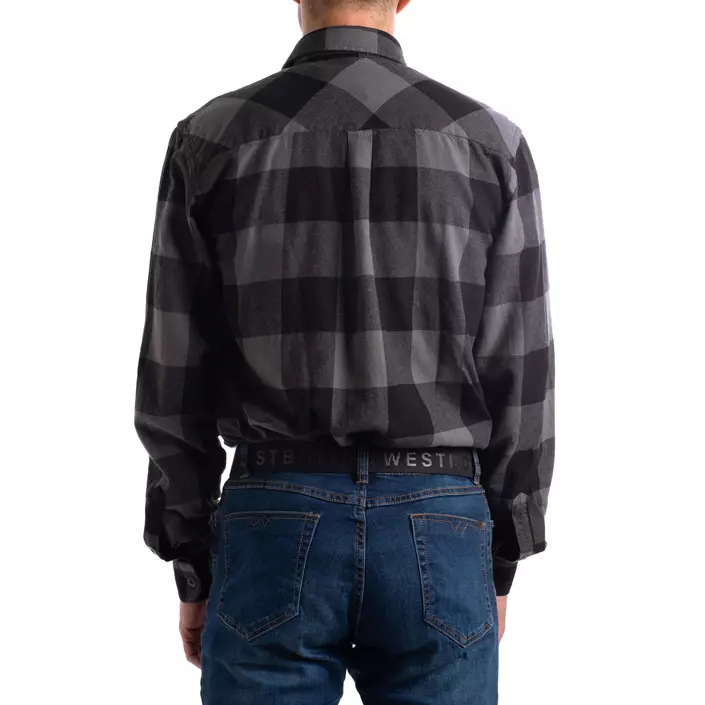 Westborn flannel shirt, Dark Grey/Black, large image number 2