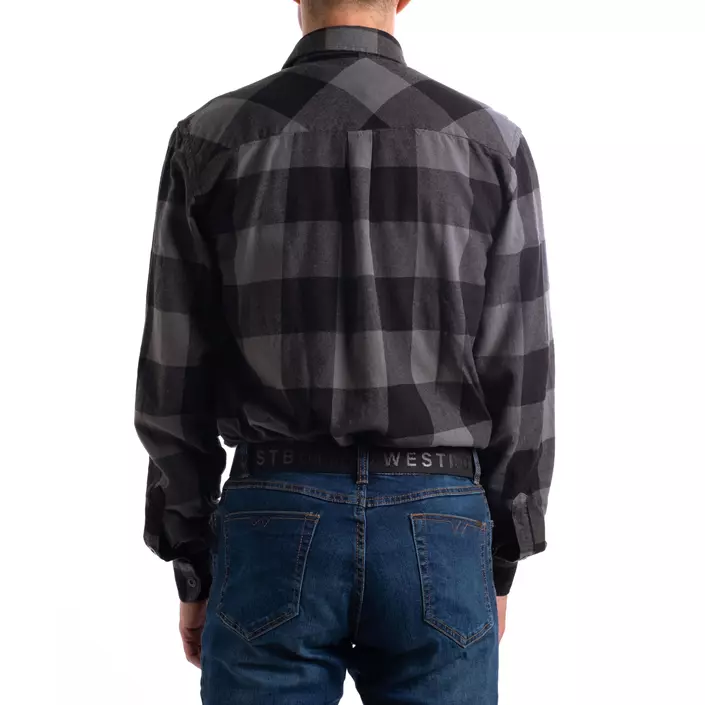 Westborn flannelskjorte, Dark Grey/Black, large image number 2