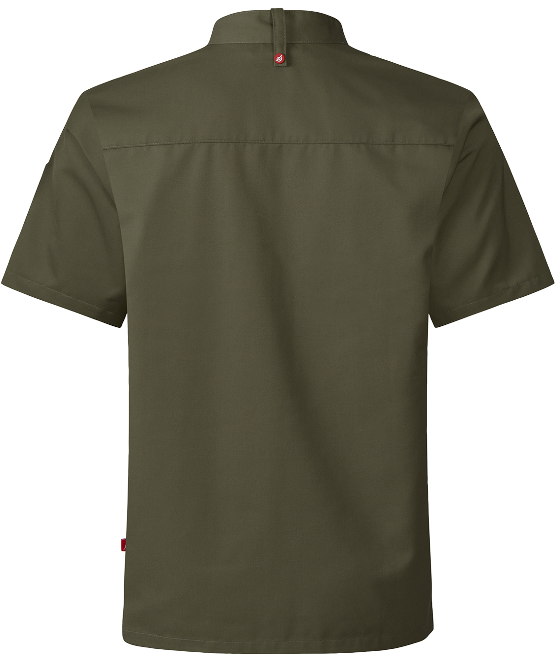 Segers 1097 kort&auml;rmad kockskjorta, Olive green