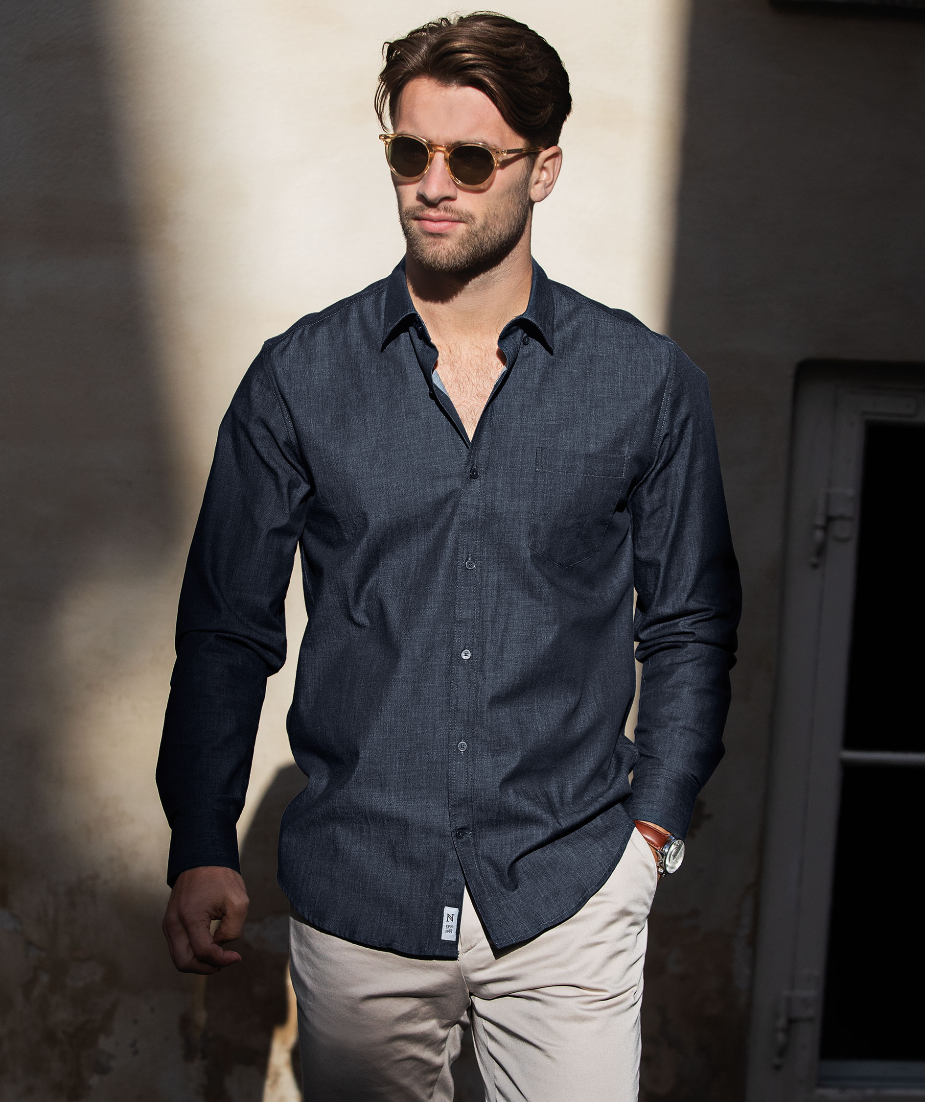 Nimbus Torrance Modern fit shirt, Indigo Blue