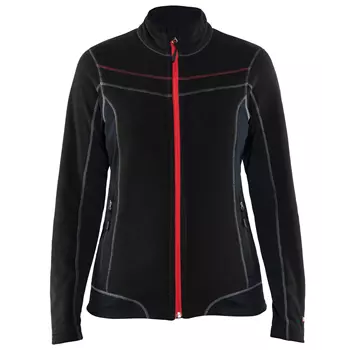 Blåkläder women's microfleece jacket, Black/Red