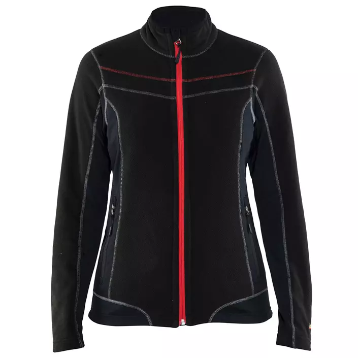 Blåkläder Damen Microfleece Jacke, Schwarz/Rot, large image number 0