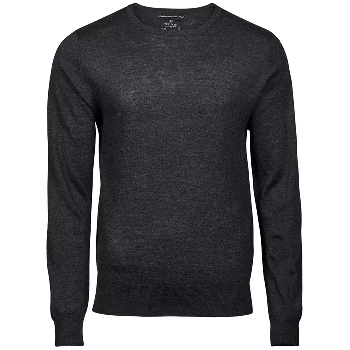 Tee Jays Crew Neck trøje med merinould, Mørkegrå, large image number 0