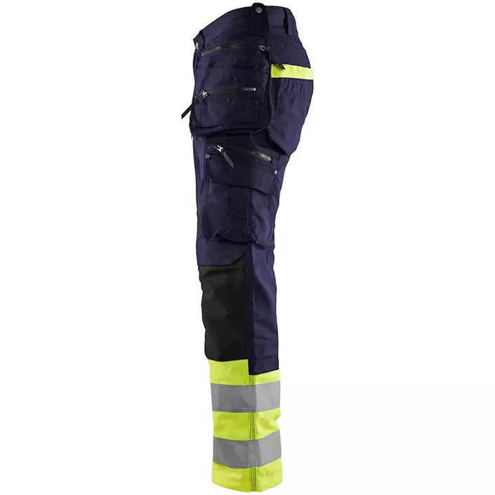 Blåkläder håndverksbukse X1900, Marine/Hi-Vis gul, large image number 4