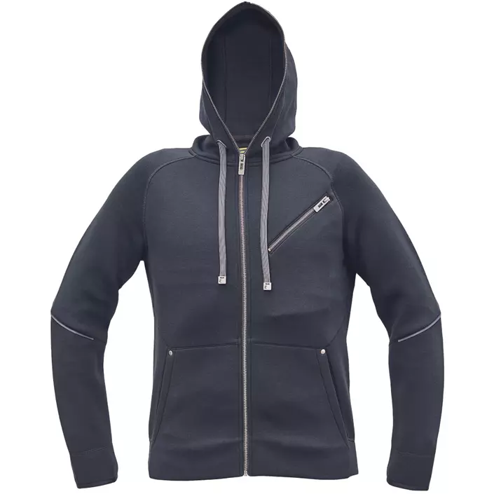 Cerva Neurum hoodie with zipper, Black, large image number 0