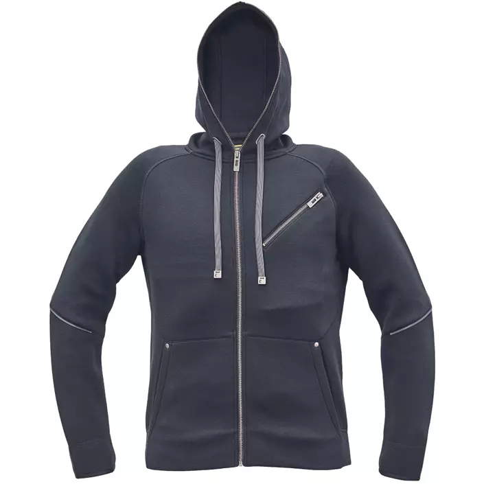 Cerva Neurum hoodie with zipper, Black, large image number 0