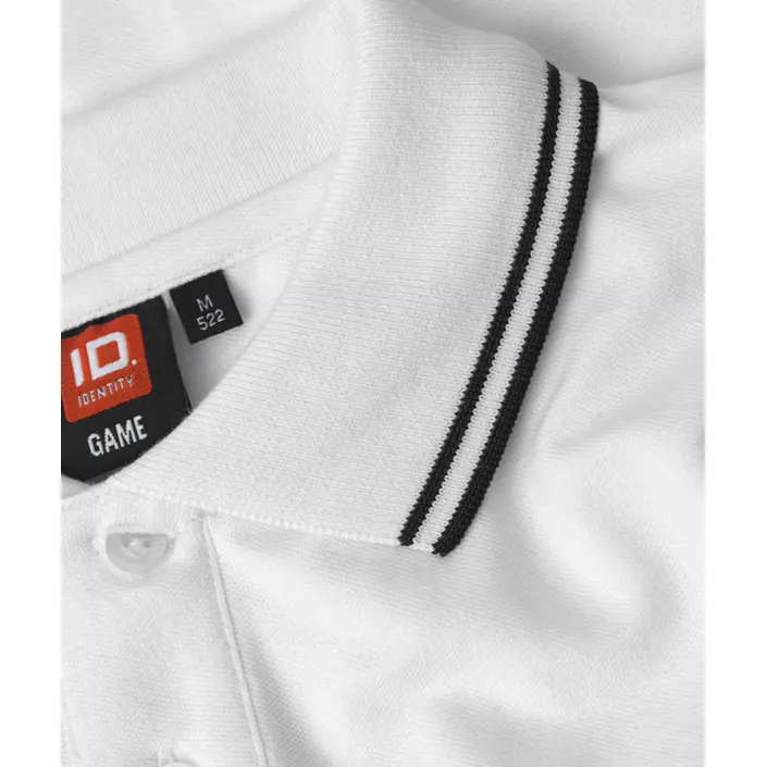 ID Stretch polo T-shirt med kontrast, Hvid, large image number 3