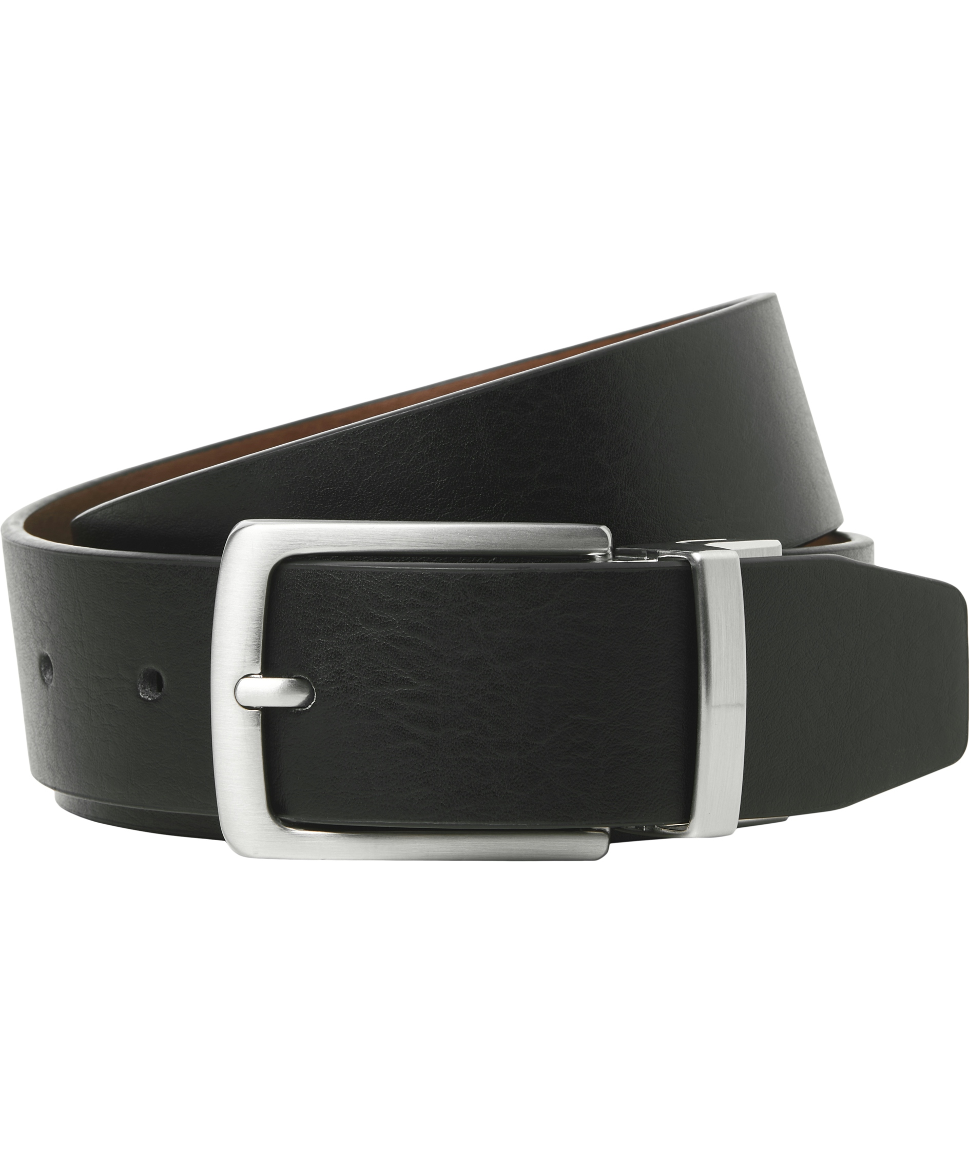 Jack & Jones JACRIO v&auml;ndbar b&auml;lte, Black/Cognac