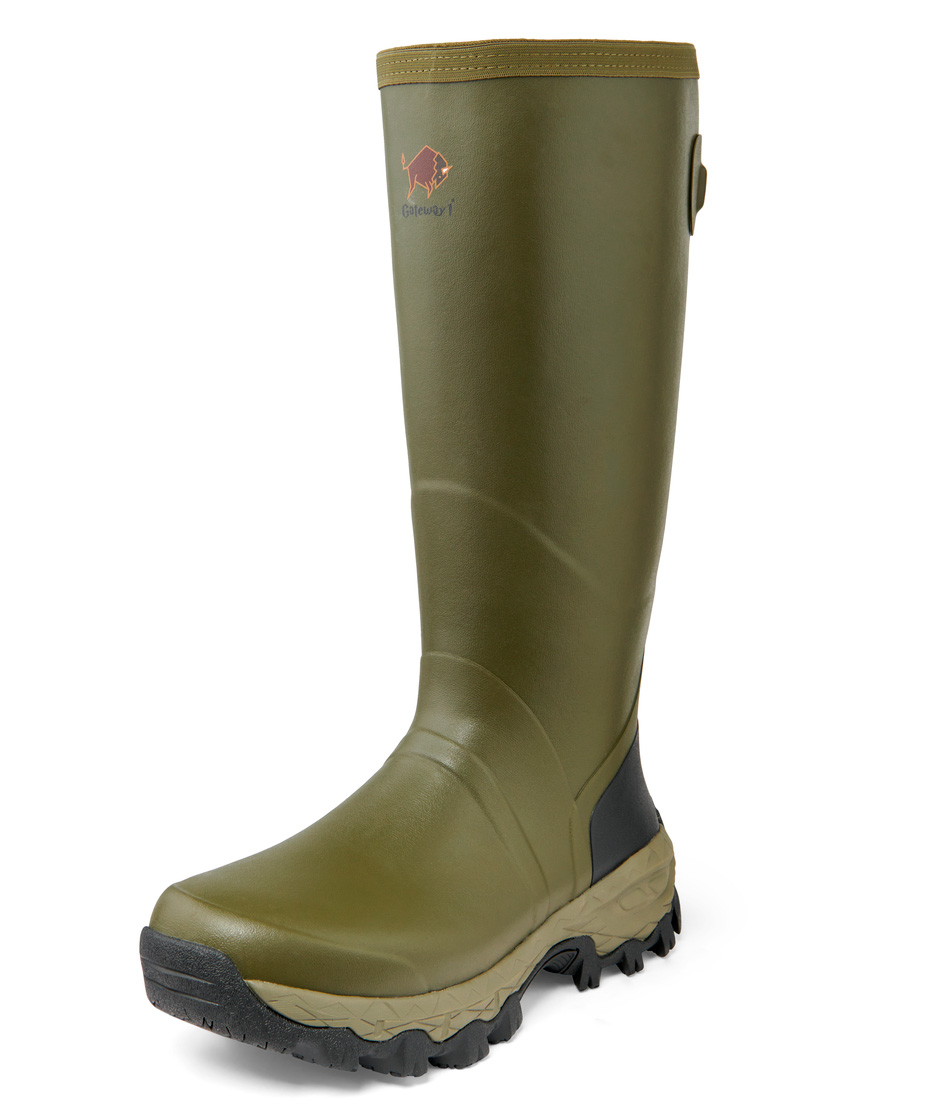 Side zip insulated outlet rubber boots