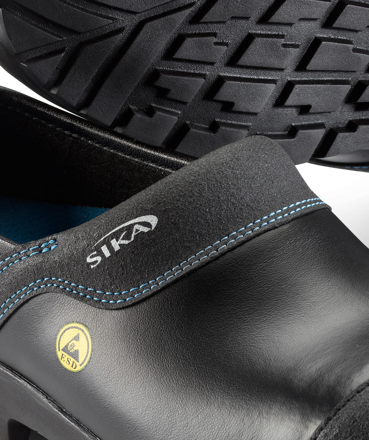 2nd quality product Sika Flex Light safety clogs with heel cover S3, Black