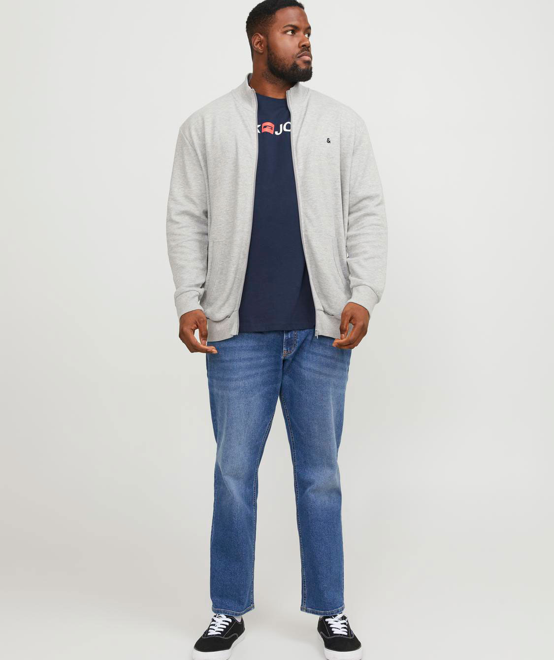 Jack & Jones Plus JJECORP LOGO T-skjorte, Navy Blazer, Navy Blazer, large image number 6