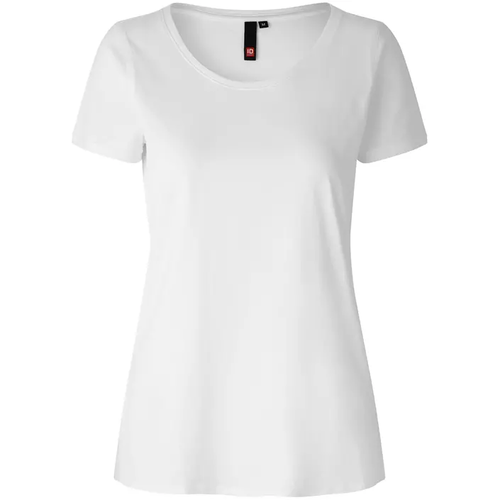 ID O-hals dame T-skjorte, Hvit, large image number 0
