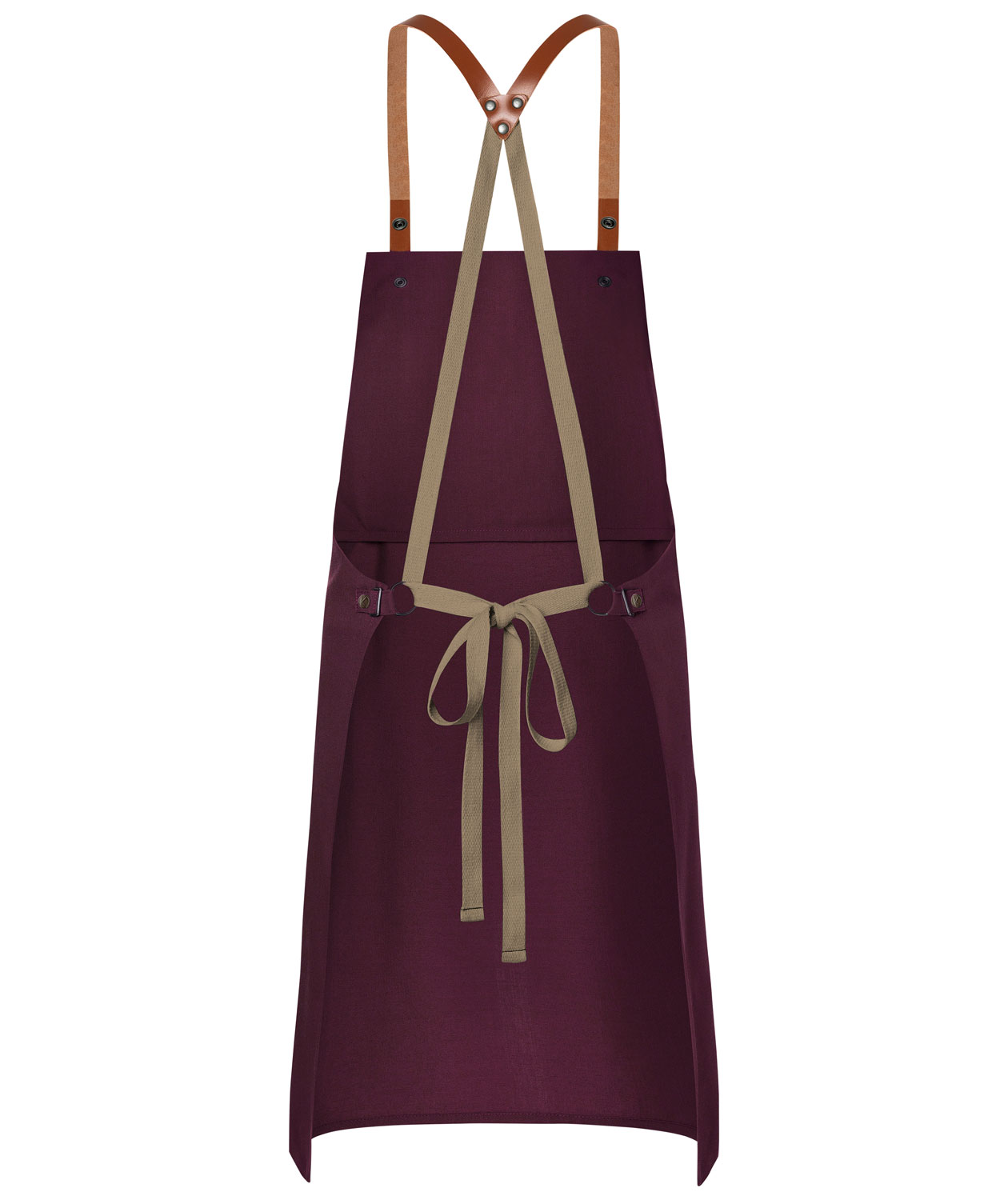 Karlowsky Recycled brystlommeforkle, Aubergine, Aubergine, large image number 2