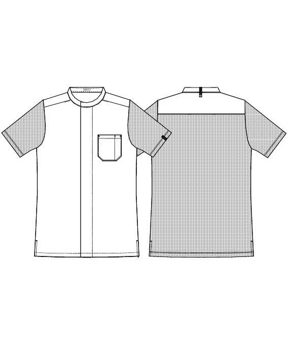 Kentaur modern fit kort&auml;rmad pique kock-/service skjorta, Svart, large image number 3