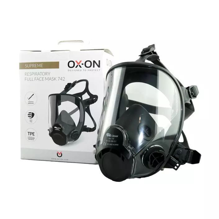 OX-ON Respiratory hel-maske 742 Supreme, Sort, Sort, large image number 4