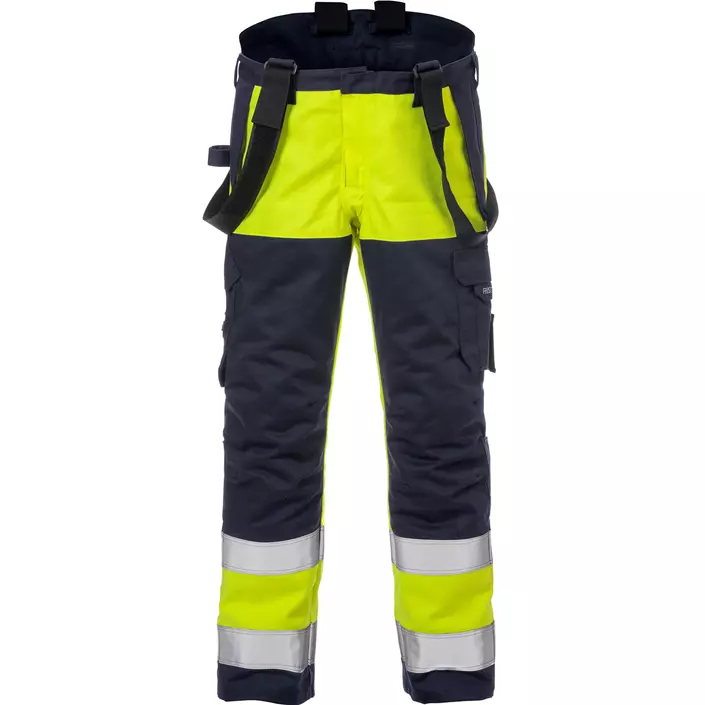 Fristads Flame vinter arbeidsbukse, Hi-vis gul/marineblå, large image number 2