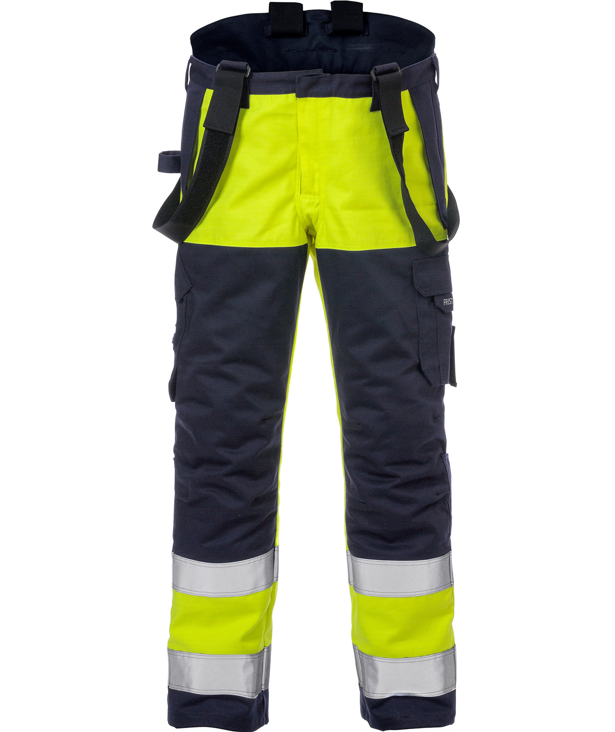 Fristads Flame winter work trousers 2588, Hi-vis Yellow/Marine, large image number 2