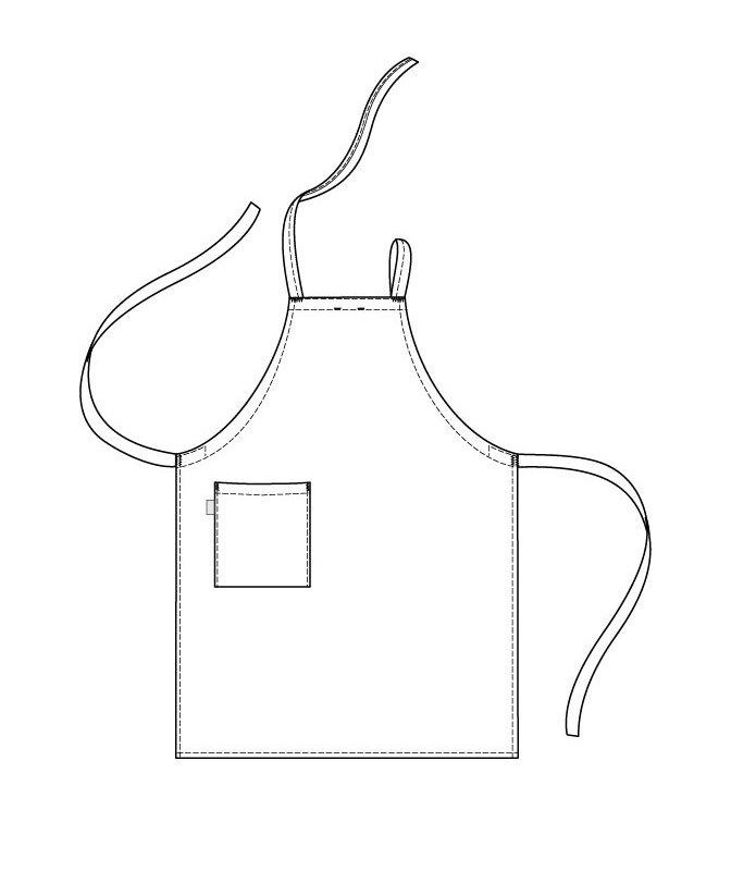 Segers 5986 bib apron, Navy