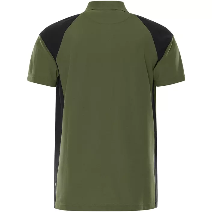 Fristads Heavy polo T-skjorte 7047 GPM, Armygrønn/Svart, large image number 1