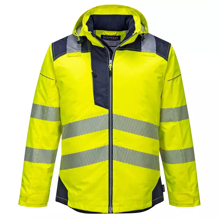 Portwest PW3 winter jacket, Hi-Vis Yellow/Dark Marine, large image number 0