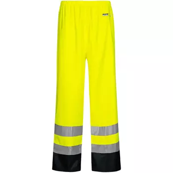 Lyngsøe PU rain trousers, Hi-vis Yellow/Marine