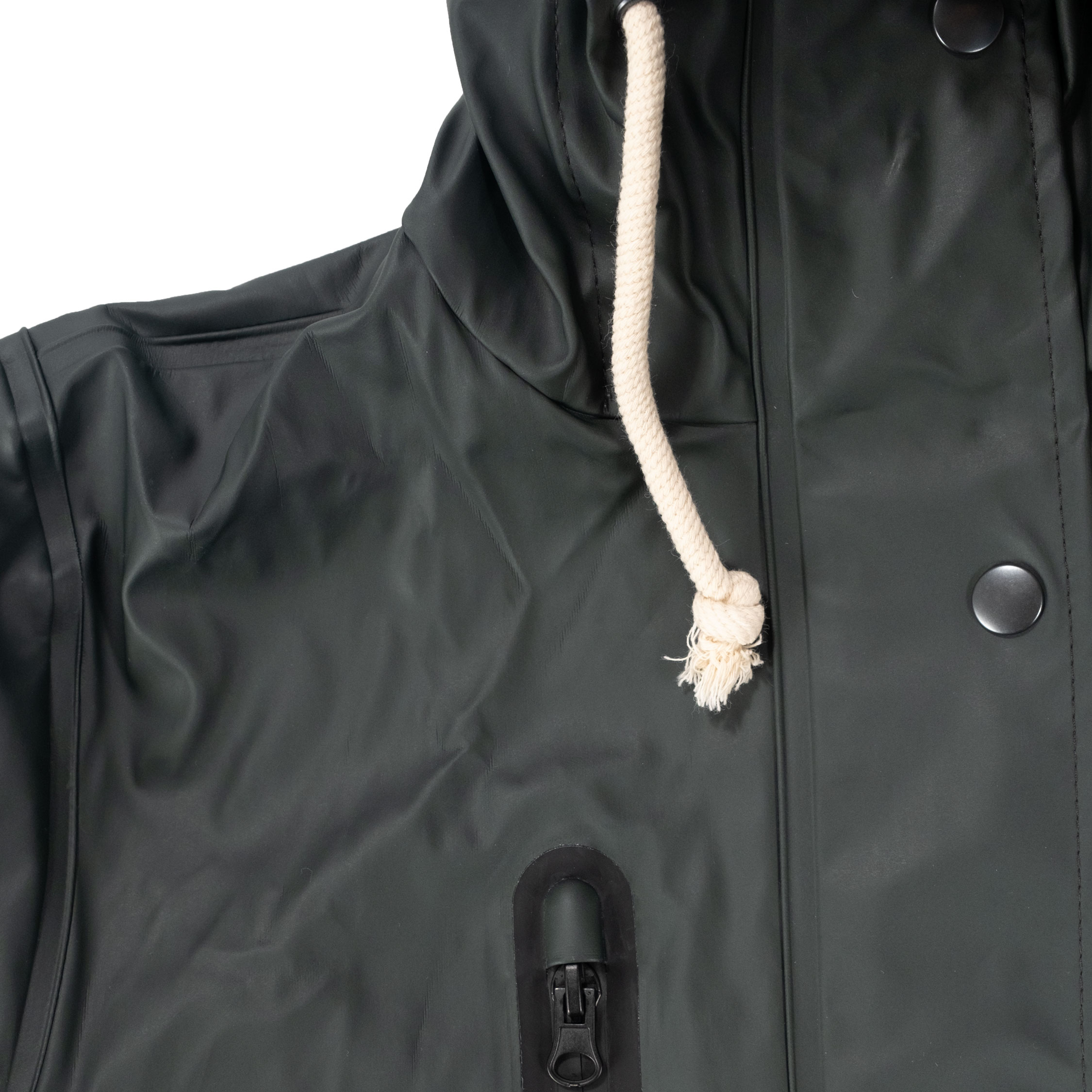 ELKA Recycled PU dame regnfrakke, M&oslash;rk salamander, large image number 5